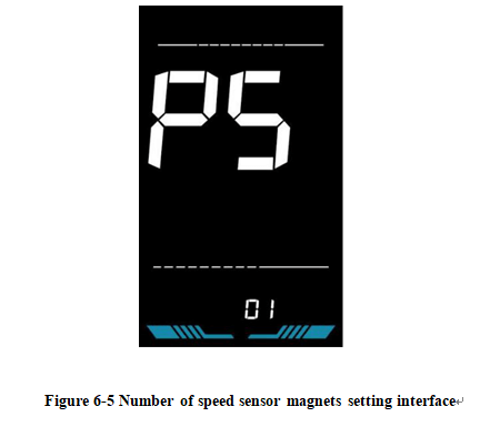 Figure 6-5 Number of speed sensor magnets setting interface