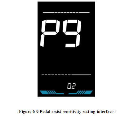 Figure 6-9 Pedal assist sensitivity setting interface
