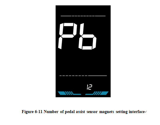 Figure 6-11 Number of pedal assist sensor magnets setting interface