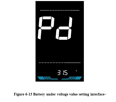 Figure 6-13 Battery under voltage value setting interface