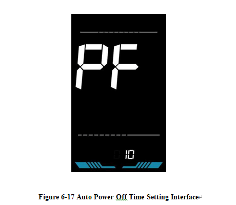Figure 6-17 Auto Power Off Time Setting Interface